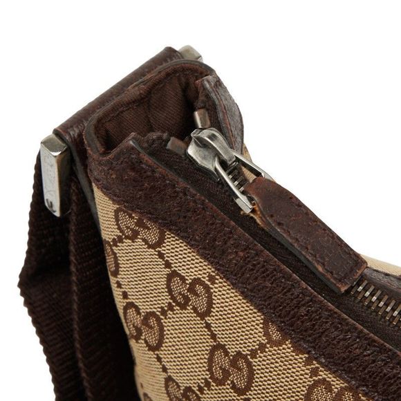 Gucci GG Campus Crossbody Shoulder Bag 181092 Brown Canvas Leather Women's Gucci - Picture 6 of 9